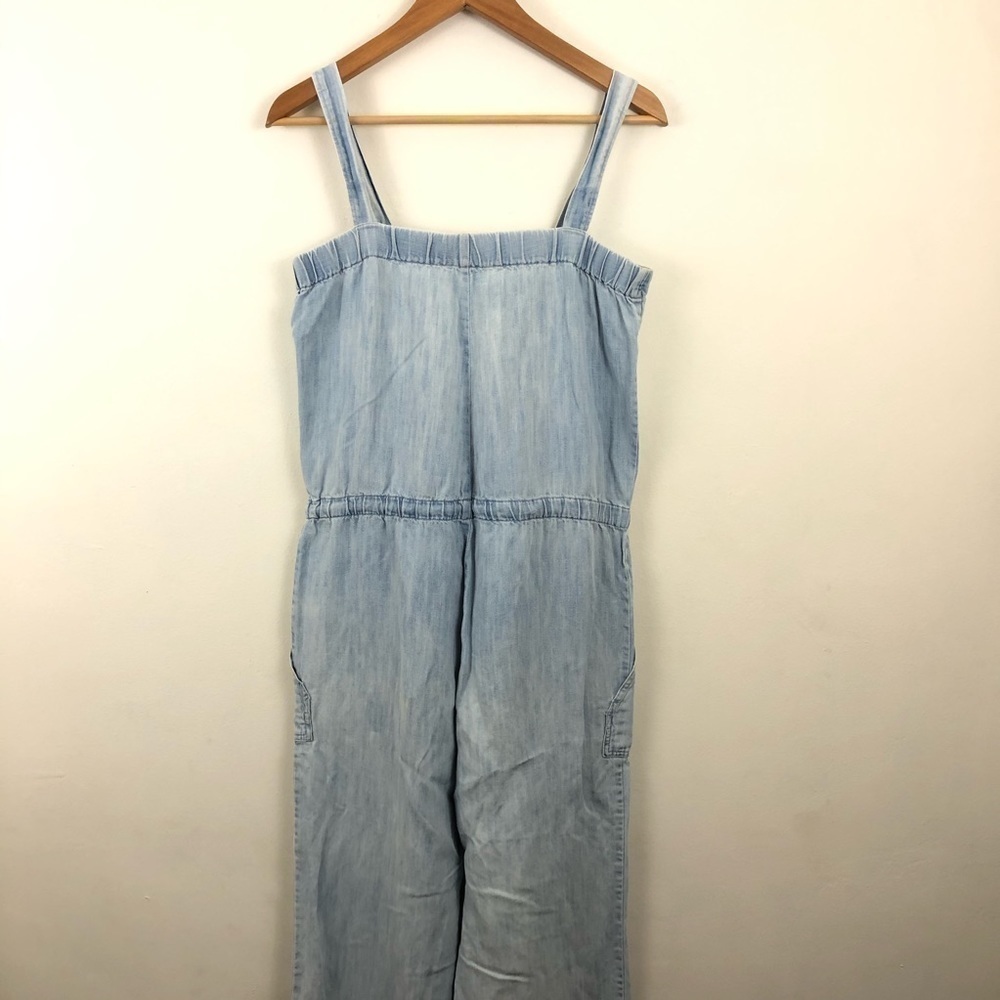 A.P.C Chambray Blue Denim Overalls Jumpsuit L - Picture 6 of 13